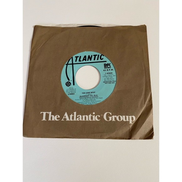 The Lone Wolf Quadrant Six (Q-6) Feat Kenny Simmons 7" PROMO 45 RPM Vinyl EX - Picture 2 of 4